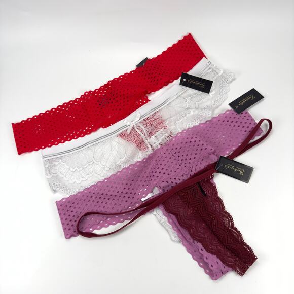 NWT Fredrick's of Hollywood 4 PAIRS of Thong Panties Women's Plus Size 1X - Picture 1 of 11